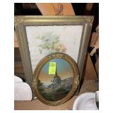 VINTAGE WASHINGTON DC PRINT IN BUBBLE GLASS FRAME,