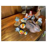 GROUP OF ANIMAL FIGURINES, BUNNY, BIRD, ETC