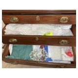 TWO DRAWERS OF ASSORTED TABLE CLOTHS, PLACEMATS, D