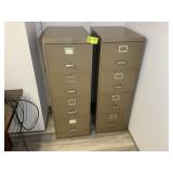 PAIR OF 4 DRAWER FILE CABINETS, TO BE REMOVED FROM