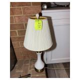 WHITE TABLE LAMP, 27 IN TALL
