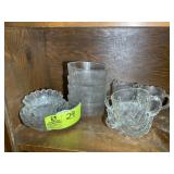 GROUP OF CLEAR GLASS BOWLS, DISHES, ETC