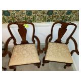 PAIR OF APPEARS TO BE MAHAGONY CAPTAINS DINING CHA