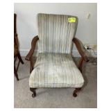 WOODEN FRAMED UPHOLSTERED SEAT AND BACK SIDE CHAIR