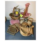 GROUP OF WICKER BASKETS