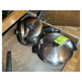 GROUP OF REVERE WARE POTS AND PANS