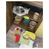 CONTENTS OF CABINET LEFT OF STOVE IN BASEMENT, WIC