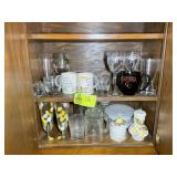 CONTENTS OF UPPER CABINET LEFT OF OVEN, MISC DRINK