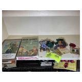 GROUP OF VINTAGE BOY SCOUT ITEMS, HAND GUIDED BADG