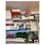 LARGE GROUP OF EMPTY GIFT BOXES, WRAPPING PAPER, R