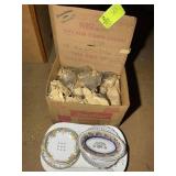 GROUP OF SHERBERT OR WINE GLASSES AND MISC CHINA P