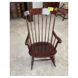 NICHOLS AND STONE WOODEN ROCKING CHAIR