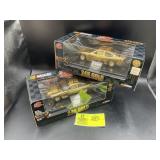 PAIR OF RACING CHAMPIONS 1/24 SCALE 24K GOLD PLATE