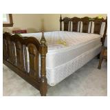 FULL/QUEEN SIZE BED, HEAD AND FOOT BOARD, METAL RA