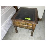 ONE DRAWER NIGHT STAND WITH SLATE TOP, 22 IN X 28