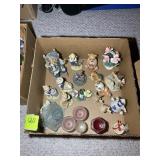 BOX OF MISC FIGURINES, DENIM DAYS, BEARS, ANIMALS