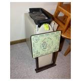 GROUP INCLUDING TV TRAY, FILE CABINET, IRONING BOA