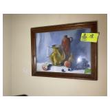 GROUP OF WALL ART AND HANGING PLANT, 18 IN X 14 IN