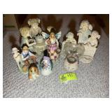 GROUP OF DECORATIVE FIGURINES, 6 IN TO 11 IN TALL