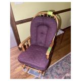 GLIDER ROCKER WITH UPHOLSTERED SEAT AND BACK