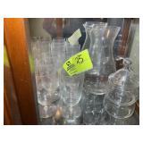 GROUP OF PRINCESS HOUSE GLASSWARE, PITCHER, ICE BU