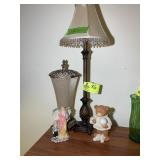 GROUP INCLUDING LAMPS 17 IN AND 30 IN TALL AND FIG