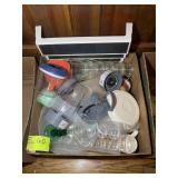 GROUP OF PLASTIC ITEMS, WATER BOTTLES, DRINK CUPS,