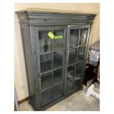 TWO SLIDING DOOR DISPLAY CABINET, 52 IN X 17 IN X