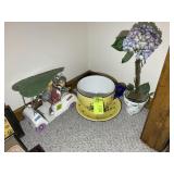 GROUP INCLUDING FLOWER POT WITH SAUCER AND BUGS GO