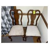 PAIR OF UNIVERSAL FURNITURE STRAIGHT BACK CHAIRS,