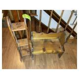 WOODEN KIDS BENCH 20 IN X 11 IN X 19 IN AND WOODEN