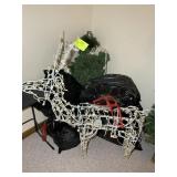 GROUP OF ARTIFICIAL GREENERY AND OUTDOOR LIGHTED R