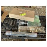 GROUP OF MISC BASKETS, SHELVES, DRAWER SLIDES
