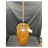 LARGE CERAMIC BUTTER CHURN, POT IS APPROX 18 IN TA
