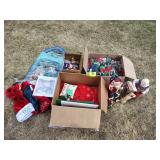 LARGE GROUP OF CHRISTMAS DECOR, CERAMIC FIGURINES,