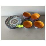 GROUP OF EUROCERAMICA PLATES AND BOWLS
