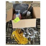 BOX WITH MISC CAR WASHING ITEMS, SOAPS, CLEANERS,