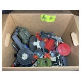 BOX OF GI JOE TOYS, ACCESSORIES, PARTS, PIECES, BO