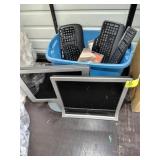 GROUP OF MISC COMPUTER SUPPLIES, KEYBOARDS, SONY S