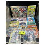 GROUP OF MARVEL COMICS, NFL SUPER PRO, THE LEGENDS