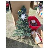 LARGE GROUP OF CHRISTMAS DECOR, SMALL GREEN CHRIST