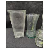 GROUP OF MISC GLASS VASES