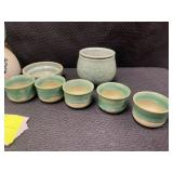 ORIENTAL THEMED ITEMS, SAKI OR TEA SET, GLASS BOTT