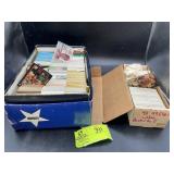 BOX WITH MISC COLLECTABLE CARDS, ALL MAKERS AND SP