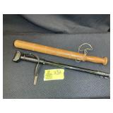 WOODEN BILLY CLUB AND CABELLAS MONOPOD SHOOTERS ST
