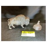 GROUP INCLUDING CAST IRON BUFFALO STILL BANK AND L
