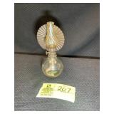 VINTAGE MINIATURE OIL LAMP, APPEARS TO HANG ON WAL