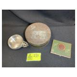 MISC GROUP INCLUDING, SMALL METAL BOWL, LUCKY STRI