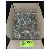 GROUP OF CLEAR GLASS STEMWARE, DESSERT DISHES, SHE
