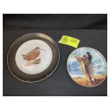 PAIR OF DECORATIVE PLATES, PRAYER TO THE GREAT SPI